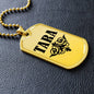 Tara v01a - 18k Gold Finished Luxury Dog Tag Necklace