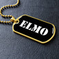 Elmo v3 - 18k Gold Finished Luxury Dog Tag Necklace