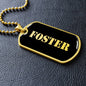 Foster v2 - 18k Gold Finished Luxury Dog Tag Necklace