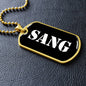 Sang v3 - 18k Gold Finished Luxury Dog Tag Necklace