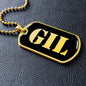 Gil v2 - 18k Gold Finished Luxury Dog Tag Necklace