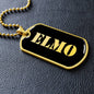 Elmo v2 - 18k Gold Finished Luxury Dog Tag Necklace