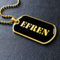 Efren v2 - 18k Gold Finished Luxury Dog Tag Necklace