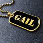 Gail v2 - 18k Gold Finished Luxury Dog Tag Necklace