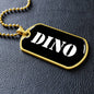Dino v3 - 18k Gold Finished Luxury Dog Tag Necklace