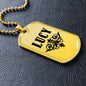 Lucy v01a - 18k Gold Finished Luxury Dog Tag Necklace