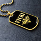 Vicki v02a - 18k Gold Finished Luxury Dog Tag Necklace