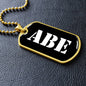 Abe v3 - 18k Gold Finished Luxury Dog Tag Necklace