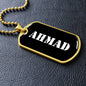 Ahmad v3 - 18k Gold Finished Luxury Dog Tag Necklace