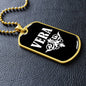 Vera v03a - 18k Gold Finished Luxury Dog Tag Necklace