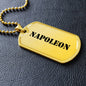Napoleon - 18k Gold Finished Luxury Dog Tag Necklace