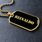 Reinaldo v2 - 18k Gold Finished Luxury Dog Tag Necklace