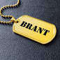 Brant - 18k Gold Finished Luxury Dog Tag Necklace