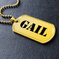 Gail - 18k Gold Finished Luxury Dog Tag Necklace