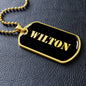 Wilton v2 - 18k Gold Finished Luxury Dog Tag Necklace