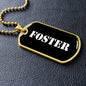 Foster v3 - 18k Gold Finished Luxury Dog Tag Necklace