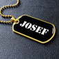 Josef v3 - 18k Gold Finished Luxury Dog Tag Necklace