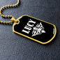 Lucy v03a - 18k Gold Finished Luxury Dog Tag Necklace