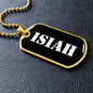 Isiah v3 - 18k Gold Finished Luxury Dog Tag Necklace