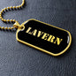 Lavern v2 - 18k Gold Finished Luxury Dog Tag Necklace
