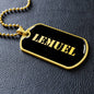 Lemuel v2 - 18k Gold Finished Luxury Dog Tag Necklace