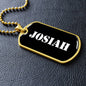 Josiah v3 - 18k Gold Finished Luxury Dog Tag Necklace