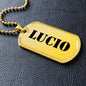Lucio - 18k Gold Finished Luxury Dog Tag Necklace