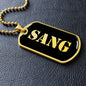 Sang v2 - 18k Gold Finished Luxury Dog Tag Necklace