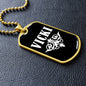 Vicki v03a - 18k Gold Finished Luxury Dog Tag Necklace