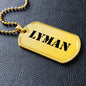 Lyman - 18k Gold Finished Luxury Dog Tag Necklace