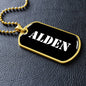 Alden v3 - 18k Gold Finished Luxury Dog Tag Necklace