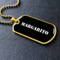 Margarito v3 - 18k Gold Finished Luxury Dog Tag Necklace