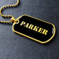 Parker v2 - 18k Gold Finished Luxury Dog Tag Necklace