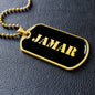 Jamar v2 - 18k Gold Finished Luxury Dog Tag Necklace