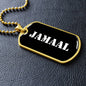 Jamaal v3 - 18k Gold Finished Luxury Dog Tag Necklace