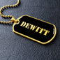 Dewitt v2 - 18k Gold Finished Luxury Dog Tag Necklace