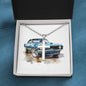 Muscle Car 12 - Stainless Steel Ball Chain Cross Necklace