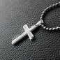 Muscle Car 10 - Stainless Steel Ball Chain Cross Necklace
