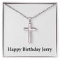 Happy Birthday Jerry - Stainless Steel Ball Chain Cross Necklace
