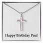 Happy Birthday Paul - Stainless Steel Ball Chain Cross Necklace