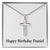 Happy Birthday Daniel - Stainless Steel Ball Chain Cross Necklace