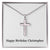 Happy Birthday Christopher - Stainless Steel Ball Chain Cross Necklace