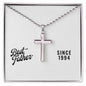 Best Father Since 1994 - Stainless Steel Ball Chain Cross Necklace