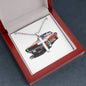 Muscle Car 01 - Stainless Steel Ball Chain Cross Necklace With Mahogany Style Luxury Box