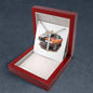Muscle Car 08 - Stainless Steel Ball Chain Cross Necklace With Mahogany Style Luxury Box