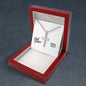 Best Father Since 2023 - Stainless Steel Ball Chain Cross Necklace With Mahogany Style Luxury Box