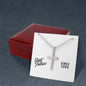 Best Father Since 2009 - Stainless Steel Ball Chain Cross Necklace With Mahogany Style Luxury Box