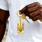 Tryzub - Engraved Dog Tag Keychain