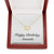 Happy Birthday Amanda - 10k Solid Gold and Single Cut Diamonds Everlasting Love Necklace