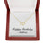 Happy Birthday Andrea - 10k Solid Gold and Single Cut Diamonds Everlasting Love Necklace